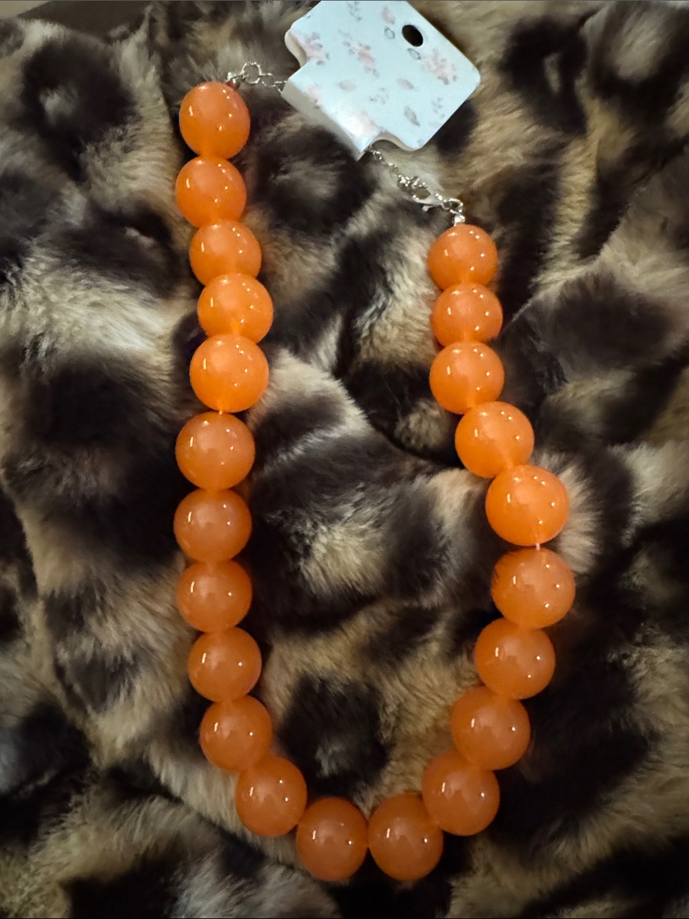 Bold Orange Beaded Necklace - Women Jewelry